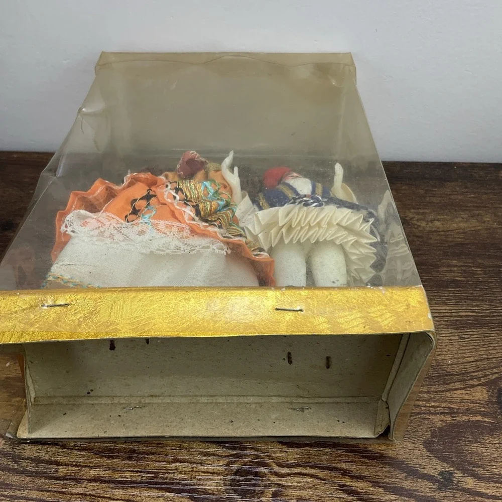 Hand Made Traditional Folk Art Collectible Dolls Vintage New In Box
